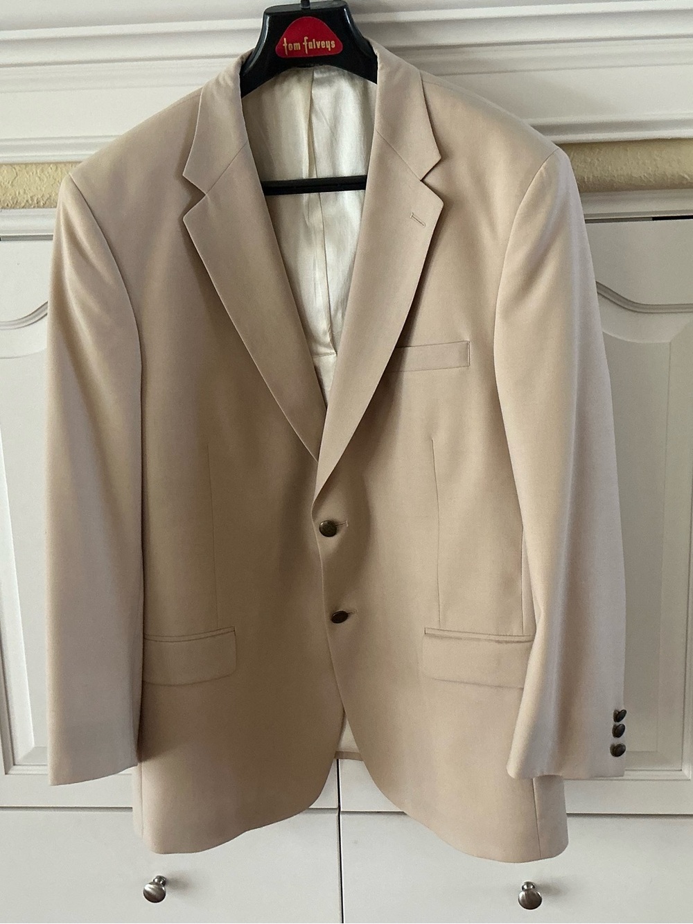 Vintage Palm Beach for Tom Falvey Tan Sports Suit Blazer Jacket size 48R